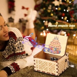 1Pcs Small Handy Music box Gifts for happy birthday wooden Randomly Shape (LIGHT RED Edition)B0DJRTLPXM