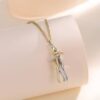 MySouq-Store (1 Pc) Large New Necklace or keychain Exaggerated Stereoscopic Two People Hugging Metal Vintage Long Drop Nicklace for Women Girls Party Jewelry (Length 7.5 CM -17.50 Grams)-B0DMJ9H61S