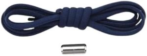 1Pcs Elastic No Tie Shoelaces Semicircle Shoe Laces For Kids and Adult Sneakers Shoelace Quick Lazy Metal Lock Strings Rope Round- Navy Blue 110Cm-B0DKB53FYX