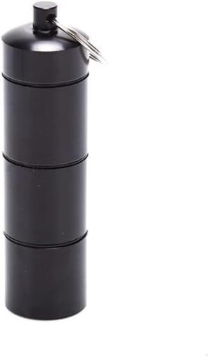 1PC Portable Aluminum Survival Waterproof Pill Box Container Medicine Storage Case First-Aid Bottle With Key Ring Travel Kits -1PCs Brand: Generic  Search this page