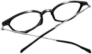 شنبر نظارة بدون عدسات - الون اسود به زراعات استانلس مجدول-B0DNKPTK8K