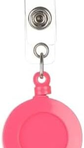 (1 PCs) Anti Lost Plating Card Key Ring Clip Retractable Pull Keychain Reel Extendable Belt Lanyard Name Tag ID Card Badge Holder (B56R) long 70 CM Apro, RED