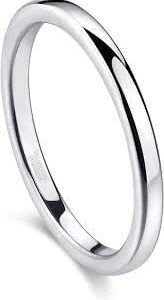 21hSS-j+lxL._AC_ 1PCs Small Finger Ring Elegant Smooth Surface Minimalist Simple-Silver (6)