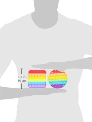 Generic Relieving anxiety push pops bubble fidget sensory toy (rainbow, pack of 2)B096RJWR4N