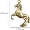 1pcs - [H 4.8*L 3.7*W 1.2cm ] Mini Vintage Brass Ornaments Figurines Running Horse Statue Car Key Chain Pendant Office Desktop Decorations Craft Toys Gift-B0CMZDPP7P
