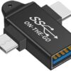 3in1 USB C to USB 3.0 OTG Converter USB 2 in 1 Type C Micro-OTG Adapter - Random Color-B0CQLQP5MC