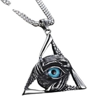 [ 1Pcs -A20083-Blue] New Men's Hip Hop Arrow Shield Cross Pendant or necklace Retro Celtic Rune Punk Jewelry Gift-B0D2K63WPX