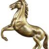 1pcs - [H 4.8*L 3.7*W 1.2cm ] Mini Vintage Brass Ornaments Figurines Running Horse Statue Car Key Chain Pendant Office Desktop Decorations Craft Toys Gift-B0CMZDPP7P