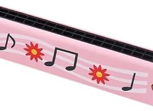 Wooden Harmonica Educational Gift Instrument Mouth Music Organ Replacement 1pcs Durable Hot Sale Newest 13Cm,24 Hole, 33Gram (Pink)-B0DNNNFJVB