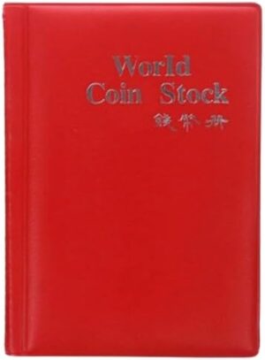 1Pcs/120 Pockets COINNING Album Collection Book Mini Penny CONI Storage Album Book CONI Holders for Collector Gifts Supplies (RED)-B0DCKCCTBM