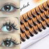 Thin Band Clusters Eyelashes Curly Shining Eyes Natural Grafting Lashes for Birthday Party Necessity Variation: 10mm 48Pcs-B0DMX8BLW8