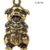 Bull Ornament Sculpture Copper Miniatures Figurines Desk Decoration Pure Copper Handmade Lines Key Pendant Key Chain Accessories -PIG (pig)B09XFCY7T1
