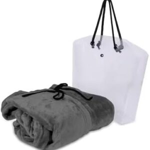 بطانية دفاية ميكروفيبر بغطاء للرأس للحماية من برد الشتاء بالمنزل والمكتب ] Bed Blankets Cape - 160×180cm (beige)