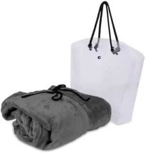 بطانية دفاية ميكروفيبر بغطاء للرأس للحماية من برد الشتاء بالمنزل والمكتب ] Bed Blankets Cape - 160×180cm (beige)