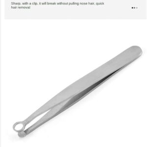 Universal Nose Hair Trimming Tweezers Stainless Steel Eyebrow Nose Hair Cut Manicure Facial Trimming Makeup Scissors Trimmer -B0BKS88H66