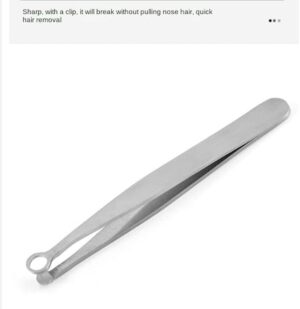Universal Nose Hair Trimming Tweezers Stainless Steel Eyebrow Nose Hair Cut Manicure Facial Trimming Makeup Scissors Trimmer -B0BKS88H66