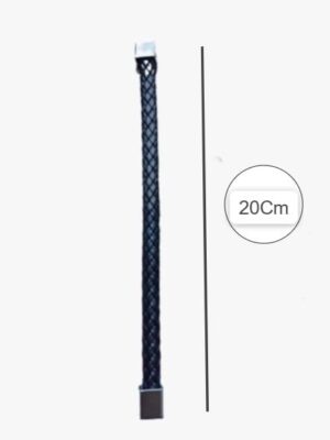 Vintage Men Alloy Faux Leather Wristband Braided Magnetic 20Cm Length Black -9mm Wide-B0DN6YXJ48