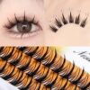 Thin Band Clusters Eyelashes Curly Shining Eyes Natural Grafting Lashes for Birthday Party Necessity Variation: 10mm 48Pcs-B0DMX8BLW8