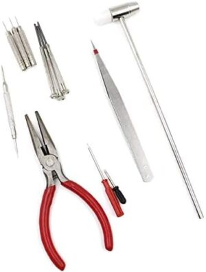 16PCS Watchmaker Watch Repair Tool Kit Back Case Opener Remover Watch Strap Spring pins Bar Link Anti-magnetic Screwdrivers-B0968YKJ5R