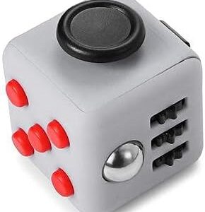 31SQccz4SXS._AC_ Premium Fidget Cube Toy for Stress & Anxiety Relief by Sensory Anti-Depression Hands Dice For Kids Adults Perfect Gift grey and red-B098TWZ1GX