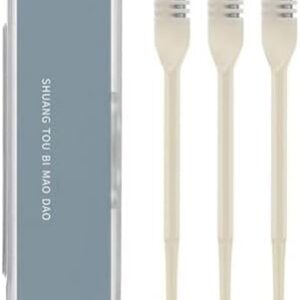3 Pcs - Portable Manual Nose Hair Trimmer Washable for Men and Women with Storage Box Waterproof Double Head Nose Hair Removal-Random Color-B0DMYHJ9DL