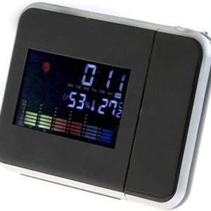 Digital LCD Screen LED Projector Weather Station Alarm Clock – B0968YML2J