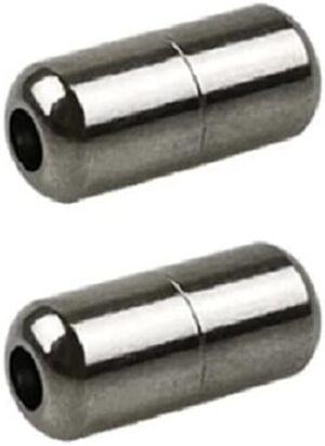 Kannisa 2 Pcs Elastic Laces Clasps Metal Capsule Lock Buckles Tip Ends No Tie Shoelaces Tieless Elastic Lazy Shoelace Accessries, Black,-B098FG7NK2