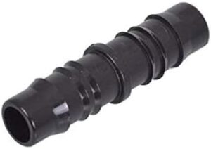 Straight irrigation connection 13 mm - black -25 pieces - B091D4KKXK