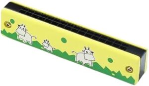 Wooden Harmonica Educational Gift Instrument Mouth Music Organ Replacement 1pcs Durable Hot Sale Newest 13Cm,24 Hole, 33Gram (Yellow)-B0DNNRCT6X