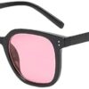 MySouq.Store New Gradient Blush Glasses Black Frame Sunglasses Women's Fashion Sunglasses Men's Sunscreen Glasses Width 14Cm