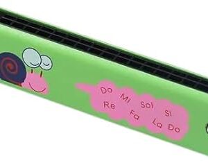 Wooden Harmonica Educational Gift Instrument Mouth Music Organ Replacement 1pcs Durable Hot Sale Newest 13Cm,24 Hole, 33Gram (Green)-B0DNNPB6HH