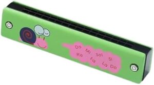Wooden Harmonica Educational Gift Instrument Mouth Music Organ Replacement 1pcs Durable Hot Sale Newest 13Cm,24 Hole, 33Gram (Green)-B0DNNPB6HH