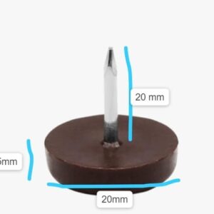 24 PCS Nylon Furniture Sliders, Brown Nail On Furniture Glides Sliders Round 30mm x 20mm Furniture Legs Feet Floor Protecto-B0DHLD51GSrs Nail Pads for Table Chair Legs