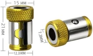 3pcs of Magnetic Bit Holder Alloy Electric Magnetic Ring Screwdriver Bit Head Holder Anti-Corrosion Strong Magnetizer for Phillip Bit (Random Color)B0BXTQ389R