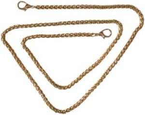 120cm Golden Purse Chain Strap, DIY Iron Flat Handbag Chain Strap with Metal Buckles, Shoulder Cross Body Replacement Straps for Women Bag Purse 139 Gram-B0DNJRSQWV