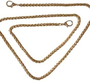 120cm Golden Purse Chain Strap, DIY Iron Flat Handbag Chain Strap with Metal Buckles, Shoulder Cross Body Replacement Straps for Women Bag Purse 139 Gram-B0DNJRSQWV