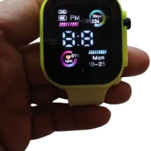 Display Digital Kids Watches Sport Boys Girls Luminous Children’s Electronic Wristwatch Students Clock Watches Relojes 2024 (Light Yellow)-B0DHWBK4C9
