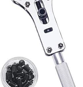 Professional Watch Wrench Screw Repair Set Kit, Watch Band Spring Bar Link Pin Adjustment, Back Case Removal Opener, Battery Cover Changing Replacement Resizing Tool-B0CRH91YFB