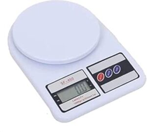 Heavy-duty Electronic Kitchen Scale - White Up to 10KG with LCD Display,-B0DL384Z22