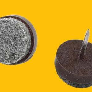 [20 Pcs+ 4 Pcs Gifts] Furniture Felt Pad Round Heavy Duty Nail-on Slider Glide Pad Floor Protector for Wooden Furniture Chair Tables Leg Feet-B0CGXFFNKK