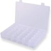 1Pcs Plastic Organizer Box with Dividers - 28 Compartment Organizer - Clear Organizer Box for Screws,Felt Letter Board Letters,Jewelry,Beads,Buttons,Fishing Tackle,Loom Bands W21*L34cm-B0DFV446C9