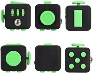 Fashion Exquisite Fidget Cube Stress relieve squeeze Fidget Toy for kids adults ,green--B098VT4BG4