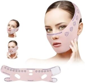 V Shaped Mask Strap Double-Chin Reducer Face Slimming Bandage Face Lifting Belt Double Deck Tightener Slim Strap 1Pcs (Type A)