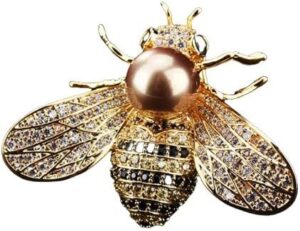 -Golden Design Insect Series Brooch Women Delicate Little Bee Brooches Crystal Rhinestone Pin Brooch Jewelry Gifts For Girl-B0BZWP9QKZ