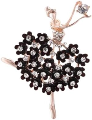 Fashion Rhinestone Brooch For Women Brooch Collar Pins Corsage Crystal Leaves Insect Brooch Badges Jewelry Accessories (4.5cmx4cm)-‎ B0DC5LGRRJ