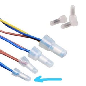 (50 Pcs) 22-16 GA AWG Closed End Crimp Caps Splice Gauge Wire Connectors Terminals (White) for 1 mm wire-B0C7KH4GDN