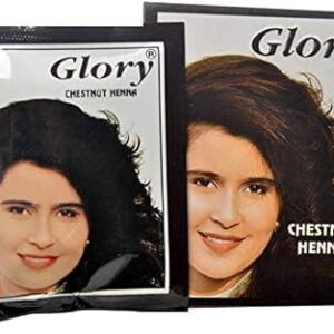 Glory Henna with Shikaki and Amla Pack of 6, 10 gm - Chestnut-B07FXTYW84