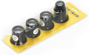 4pcs/set Eye Loupe Magnifiers 5x/10/15x/20x Watch repair tool kit Jewelry Loupe Magnifier Magnifiying Glass Watchmaker tools-B0CCJDVN4L