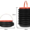 Nicoman Camping Fishing Folding Basket Collapsible Washing Bucket Car Bin Organiser 4 Litre, Pack of 2-B07WYSS6VR
