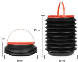 Nicoman Camping Fishing Folding Basket Collapsible Washing Bucket Car Bin Organiser 4 Litre, Pack of 2-B07WYSS6VR